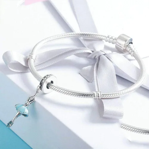 Vista 3 de Abalorio de plata de ley 925 con diseño de corazón para pulsera Pandora