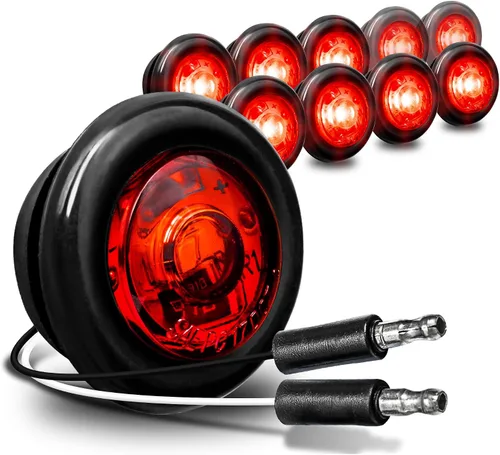 Vista 17 de TRUE MODS Luz de marcador LED redonda ámbar de 3/4 pulgadas para remolque 12V [DOT FMVSS 108] [SAE P2PC] [Salida semiesférica] [Impermeable IP67]