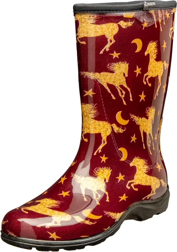 Vista 20 de Sloggers Waterproof Garden Rain Boots for Women - Cute MidCalf Boots Negro