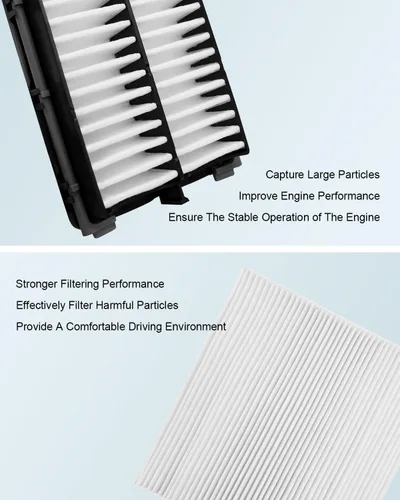 Vista 6 de Filtro de aire y filtro de aire de cabina Reemplazan 28113-L1000 97133-L1000 apto para Hyundai Sonata Santa Fe Tucson Kia Sorento K5 Carnival