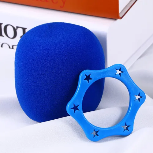 Vista 5 de ROSENICE Anillos de protección de micrófono hexagonales antibalanceo y 3 piezas de repuesto para auriculares almohadillas de cojín de micrófono