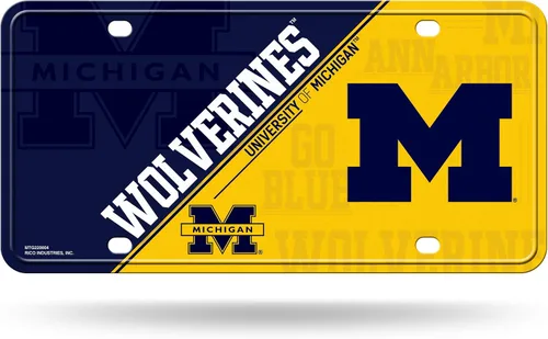 Vista 22 de NCAA etiqueta de metal para auto, negro