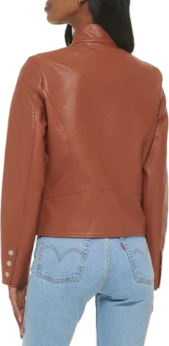 Vista 4 de Levi's Chaqueta de motocross Racer de piel sintética para mujer (estándar y plus)