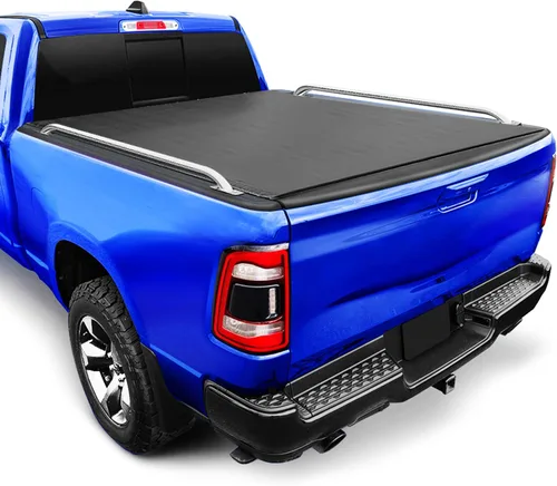 Vista 28 de Tyger Auto T1 Cubierta suave enrollable para caja de camioneta compatible con Dodge Ram 1500 2009-2018 y Classic 2019-2025, caja de 5 pies 7