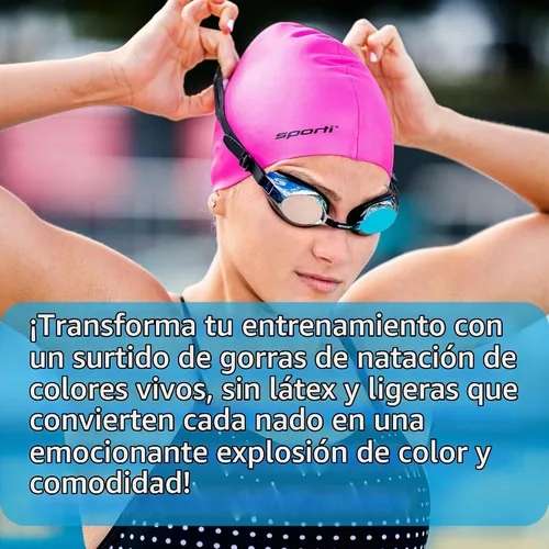 Vista 4 de Sporti Gorro de natación de silicona con protección auditiva sólida