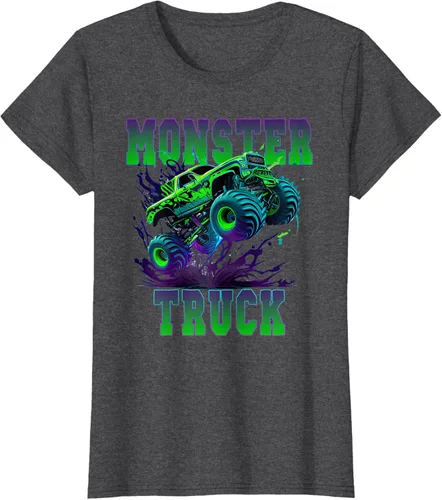 Vista 5 de Camiseta Monster Truck 4x4, Negro
