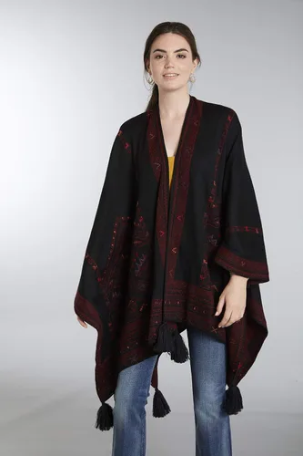 Vista 9 de Invisible World Womens Ruana Reversible Baby Alpaca Wool Poncho Kilim