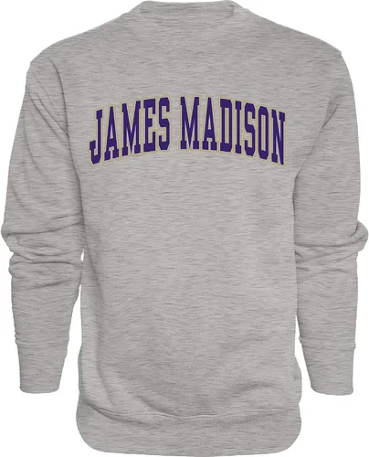 Vista 24 de Blue 84 NCAA para hombre Sudadera de cuello redondo con nombre de equipo jaspeado en color oscuro