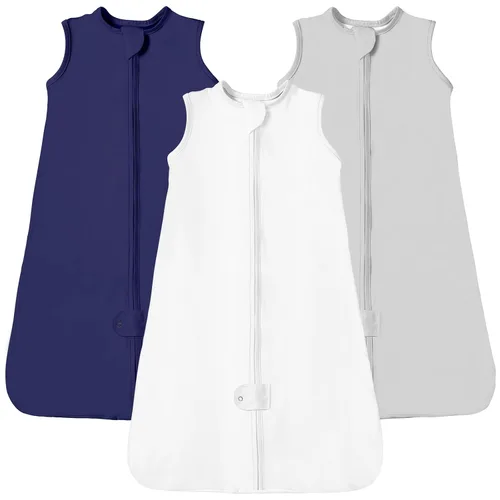 Vista 47 de TotAha - Saco de dormir para bebé de 0 a 3 meses, paquete de 3 unidades, ligero, súper suave y seguro, manta vestible para bebé, bolsa de dormir