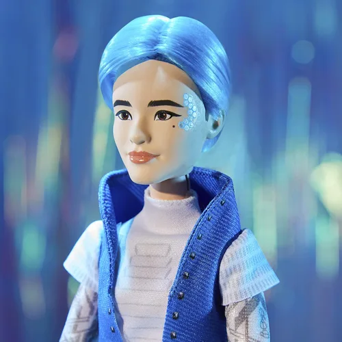 Vista 5 de Disney Princess Zombies 3 A-spen Fashion Doll - Muñeca de 12 pulgadas con pelo azul, traje de alienígena, zapatos y accesorios. Juguete para niños a