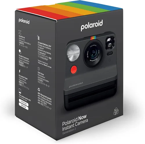 Vista 10 de Polaroid Now 2nd Generation I-Type Cámara de película instantánea - Negro (9095)