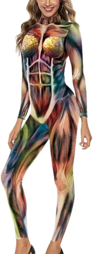 Vista 2 de HSQSMWJ Traje de cosplay de impresión 3D para mujeres y hombres, con disfraces de Halloween