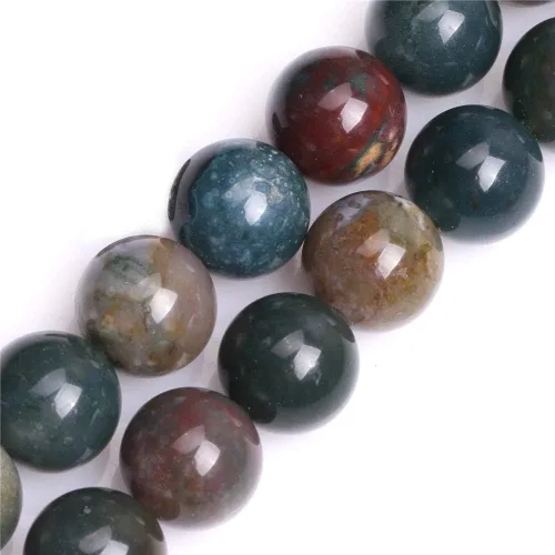 Vista 111 de GEM-Inside - 95 cuentas AA color morado oscuro de amatista de 15 pulgadas por hebra con agujero, piedras preciosas naturales y cuentas de cristal