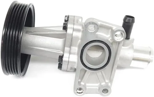 Vista 3 de RAREELECTRICAL Bomba de agua de motor con polea de 5 costillas compatible con Chevrolet Spark 2011-2015 1.2L L4 2016-2017 Spark Classic 2018-2021