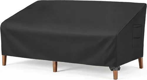 Vista 8 de Vailge Funda para Sofá de Patio de Servicio Pesado, 100% Impermeable Funda para Sofá de Exterior de 3 Plazas, Fundas para Muebles de Jardín y Patio
