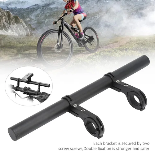 Vista 4 de Ejoyous Soporte de extensión, extensor de manillar doble de aleación de aluminio de 11.8 pulgadas para soportes de bicicleta, barras extensoras