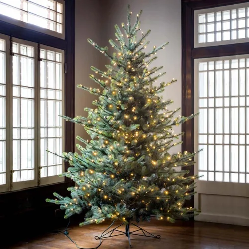 Vista 4 de Park Hill Collection Park Hill XPQ82169 - Árbol de Navidad de abeto azul con verde