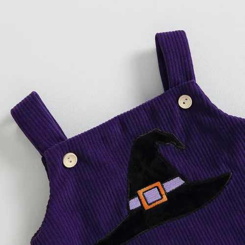 Vista 6 de Traje de Halloween para bebé recién nacido, overol sin mangas, con botones, ropa unisex de otoño