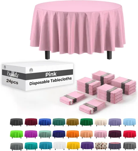 Vista 9 de Party Solids Mantel rectangular de plástico color azul aguamarina, 54 x 108 pulgadas, paquete de 24