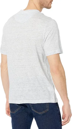 Vista 2 de Cubavera Camisa de lino de manga corta con cuello en V para hombre
