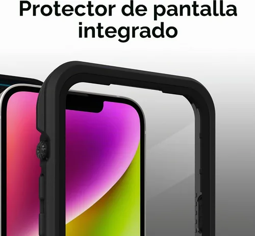 Vista 5 de OtterBox FRē Series - Funda impermeable con MagSafe (diseñada por LifeProof) para iPhone 14 Plus, color negro