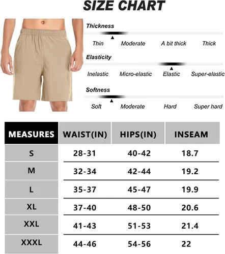Vista 7 de Selovzz Pantalones cortos de gimnasio para hombre, de secado rápido, para correr, entrenamiento o entrenamiento casual, con bolsillos con cremallera