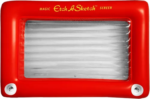 Vista 2 de Mighty Mojo Etch A Sketch - Flotador inflable para piscina, balsa gigante para niños y adultos, flotador para dos personas, con licencia