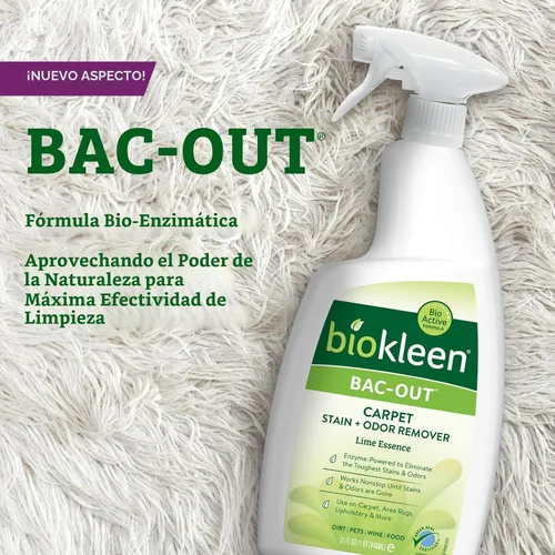 Vista 2 de Biokleen Bac-Out - Spray limpiador de alfombras, removedor de manchas y eliminador de olores, uso en alfombras de área, tapicería y más, elimina