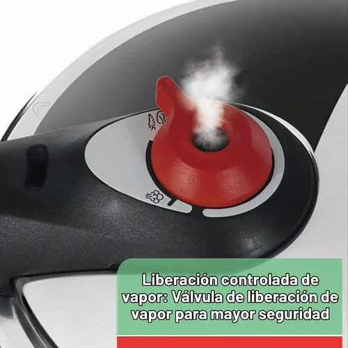 Vista 3 de T-fal P2614634 Secure Aluminum Initiatives - Olla a presión de 12 PSI, 6 cuartos de galón, color plateado