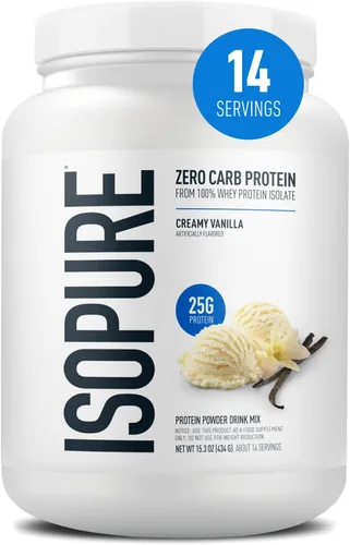 Vista 16 de Isopure Proteína aislada de suero de carbohidratos en polvo, crema