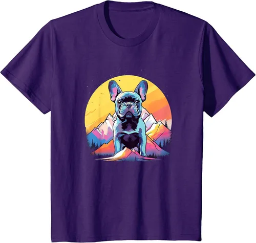 Vista 7 de French Bulldog Dog Men Women Kids T-Shirt Asphalt Grey