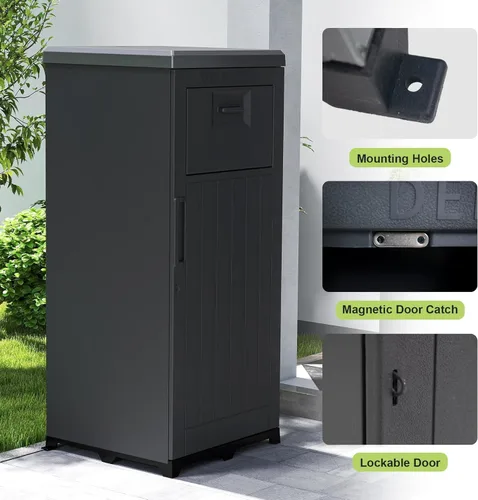 Vista 7 de Domi - Cajas de entrega de paquetes impermeables grandes con cerradura para exteriores