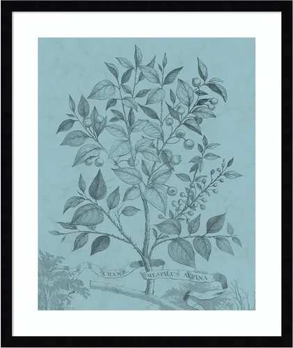 Vista 18 de Amanti Art Vision Studio - Póster enmarcado de 24 x 20 pulgadas, diseño botánico en V verde azulado por Vision Studio, arte de pared de naturaleza