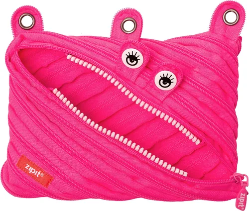 Vista 7 de ZIPIT Estuche para lápices Monster para niños, bonita bolsa de 3 anillas para niños, niñas y adolescentes, bolsa de papelería para la escuela