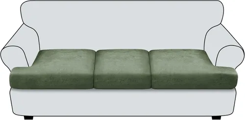 Vista 105 de Funda de cojín para sofá con aspecto de cuero, 1 unidad, elástica, para sala de estar, funda de cojín individual para sofá, protector de asiento