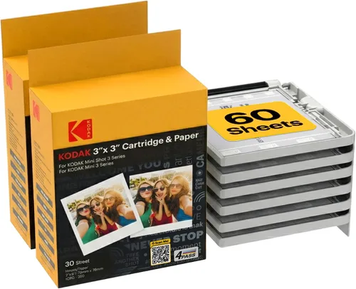 Vista 2 de Kodak - Instant Print 3x3 Pulgadas - Cartucho para 30 Impresiones - Compatible con Mini Shot Combo
