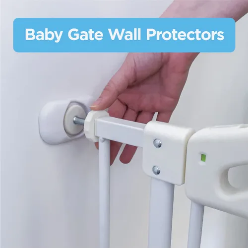 Vista 3 de Perma Child Safety Protector de pared para puerta de bebé, protege paredes y puertas, uso con puertas montadas a presión para bebés y perros