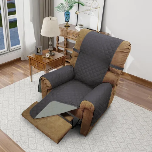 Vista 67 de Fundas para Silla Reclinable Reversibles Funda de Sofá para Mascotas Protector de Muebles Lazy Boy (Silla 23'', Beige/Beige)