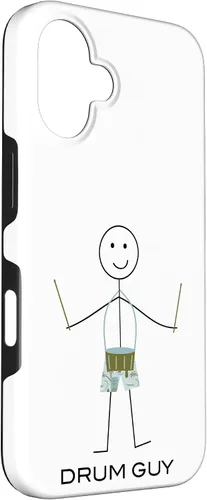 Vista 3 de Funny Men's Snare Drum Guy Boy Drummer Case for iPhone 16