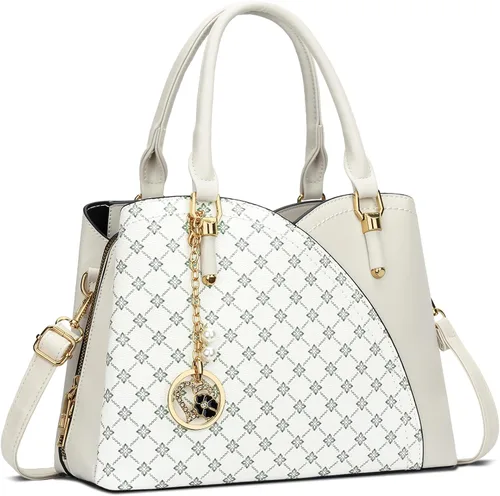 Vista 11 de KKXIU Monederos y bolsos de mano con triple compartimento para mujer, bolso de mano con asa superior