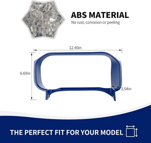 Vista 2 de RAZPOY Para Bronco - Cubierta de tablero de control central compatible con accesorios interiores Ford Bronco 2021-2024, color azul