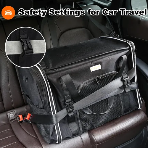 Vista 7 de pidipiti Transportador de mascotas XL de 24 x 17 x 17 pulgadas para 1 gato