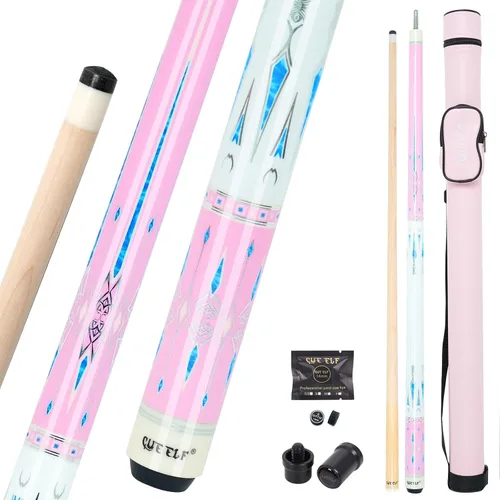 Vista 12 de CUEELF Palo de Billar Rosa de 58 Pulgadas con Mango de Arce Canadiense Palos de Billar Profesionales Regalos para Mujeres y Damas