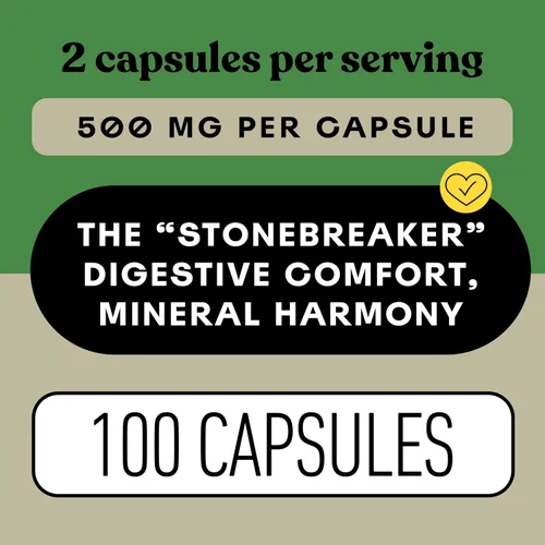 Vista 5 de Cápsulas orgánicas de Chanca Piedra - 500 mg, 100 píldoras, extracto puro de rompepiedras Phyllanthus Niruri
