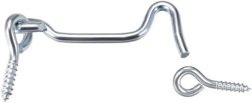 Vista 2 de uxcell Gancho giratorio de puerta de puerta de 1.7 pulgadas, para puerta de ventana de madera con tornillos de montaje, 4