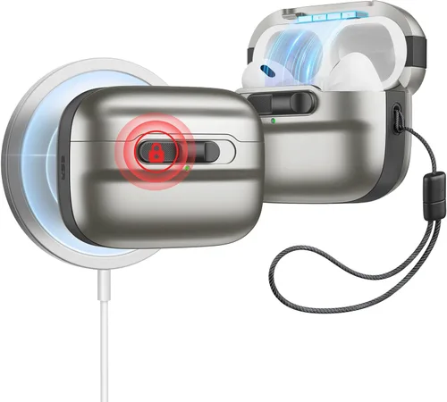 Vista 30 de ESR Funda para AirPods Pro (2023/2022/2019, 2ª/1ª generación), compatible con Airpods Pro 2 (cable USB-C/Lightning), listo para MagSafe, bloqueo
