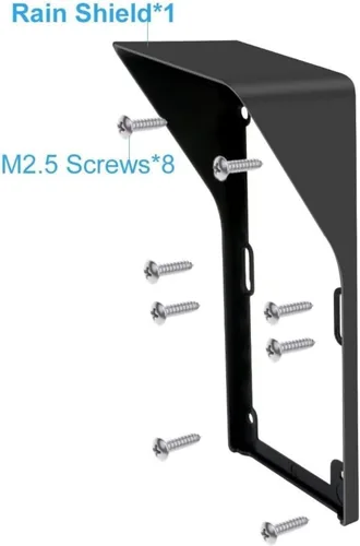 Vista 5 de Kit de soporte de cubierta de lluvia para timbre de puerta compatible con timbres de video 2/3/3Plus/4, soporte de placa de montaje para timbre