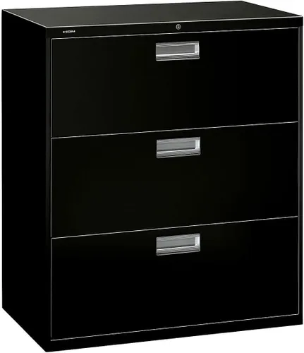 Vista 2 de Archivero lateral con 2 cajones HON Serie 600 de 30 in x 19 1/4 in, Acero, Negro