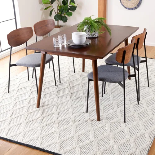 Vista 12 de SAFAVIEH Natura Collection - Alfombra de pasillo de 8 pies, color negro y marfil, diseño moderno, ideal para zonas de alto tráfico en pasillo, baño