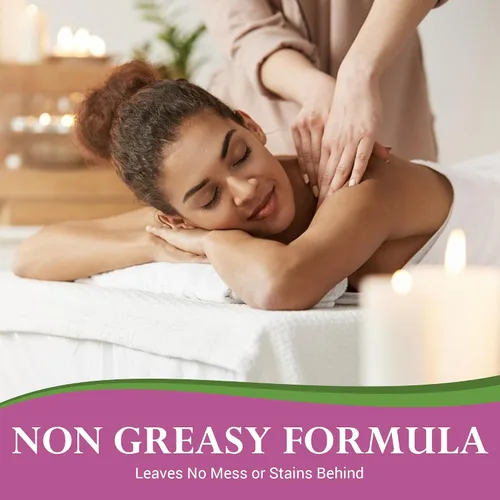 Vista 6 de Lotus Touch Loción de masaje hidratante rica 100% aceites de jojoba y coco puros más extractos de hierbas - Sin perfume - Max Glide, rica